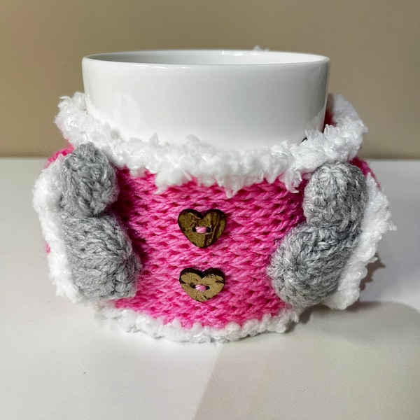 Valentine Cup Cozy pattern Addi 22/ Sentro 22 Circular Knitting Machines