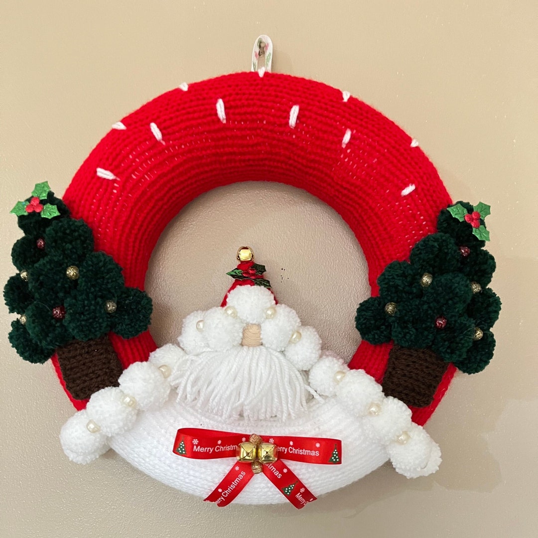 Christmas Wreath Circular Knitting Machine Pattern for Addi or