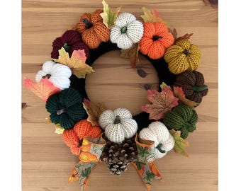Pumpkin Wreath pattern Addi 22 /Sentro 22 Circular Knitting Machines