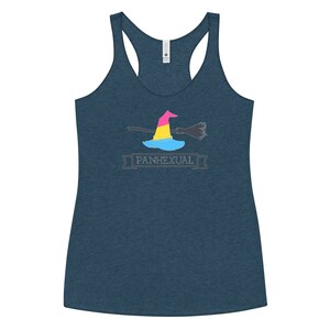 Women&#39;s Pansexual Pagan Pride Racerback Tank, Pride Tank, Witchy Gym Apparel