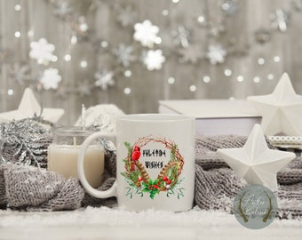 Yuletide Wishes Mug 11oz, Yule, Pagan, Winter Solstice, Winter Holiday Mug, Cozy