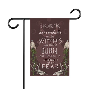 Witchcraft Descendants, Garden & House Banner, Witch Flag, Pagan Flag, Halloween Garden Decor