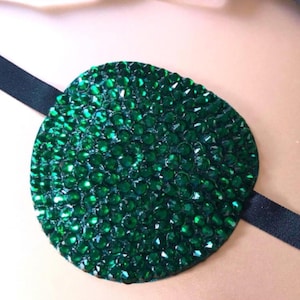 Medical Eye Patch Green Sparkle
