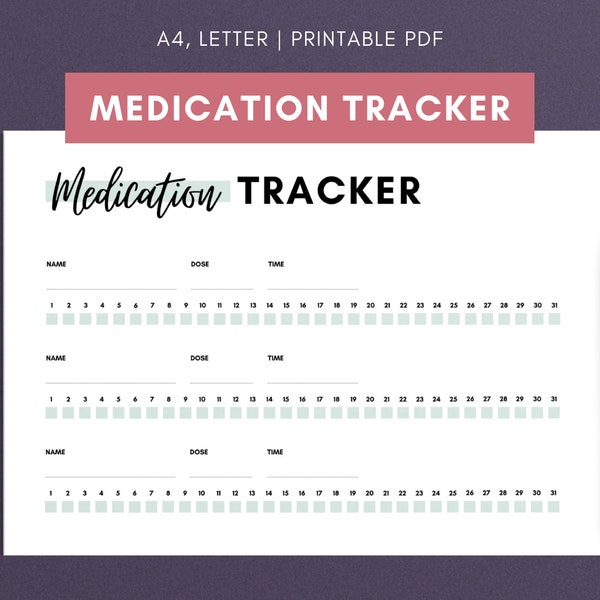 Medication Checklist - Etsy