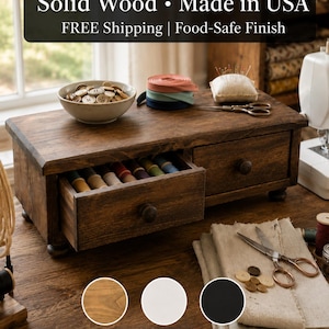 Counter Cabinet | Craft Room Cabinet | Sewing Room Organizer | Wood Anniversary Gift Tea Home | Charging Station Cord Organizer | Storage