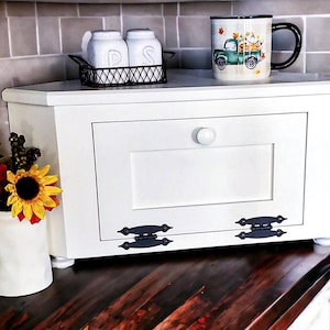 Corner Bread Box Wood breadbox Kitchen Countertop Bread box farmhouse kitchen storage primitive rustic modern farmhouse kitchen potato bin