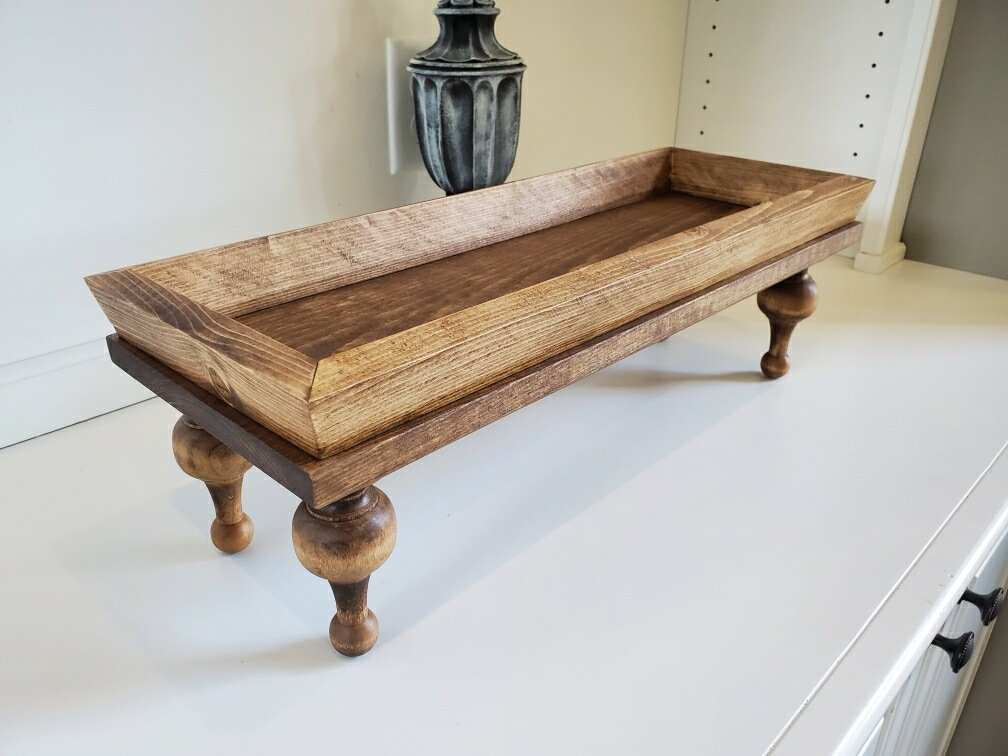 Centerpiece for table decor wood riser tray summer table centerpiece wooden riser modern farmhouse decor Tray French Country home decor gift