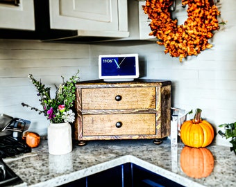 CORNER cabinet kitchen counter decor wooden tea box Primitive Christmas Decor Gifts for Mom Christmas Gift Housewarming Farmhouse Kitchen