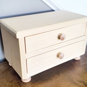 Countertop storage box drawers unfinished wood storage chest makeup organizer rustic kitchen k cup organizer tea storage small dresser