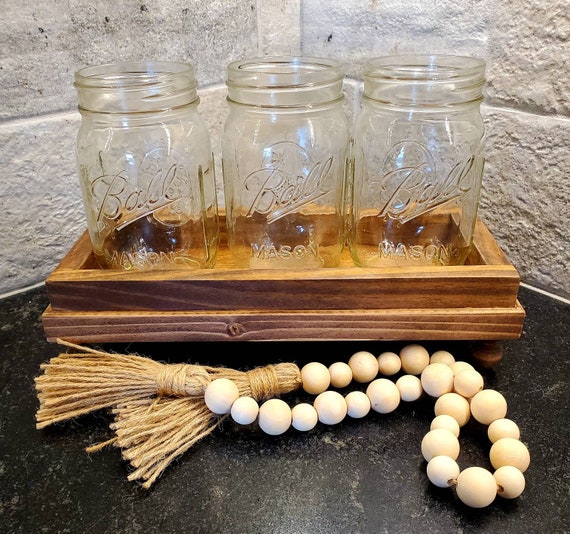 Farmhouse Sink Pedestal Caddy: Special Walnut Display Riser