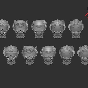 Space Trooper Heads - Veteran type 1 Conversion Bits x 10