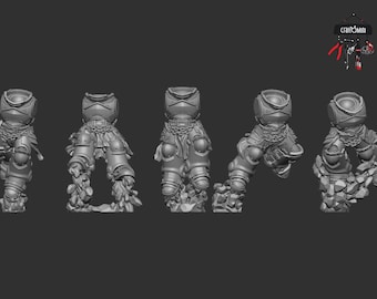 Piezas de conversión de armadura de caballero marino tipo 2 (x5)