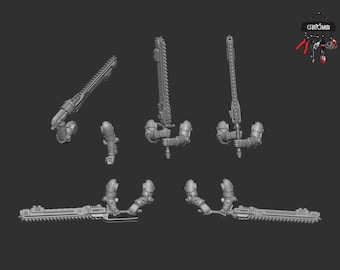 Knight Marine's Heavy Chainsword - Straight Conversion Bits (x5)