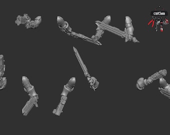 Knight Marine's Chainsword and Cannon Conversion Bits (x5)