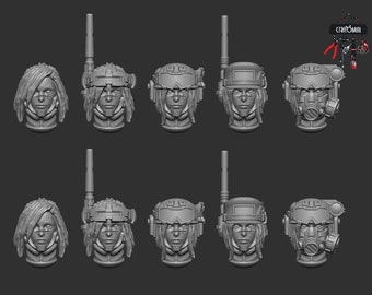 Space Trooper Heads - Female A Conversion Bits (x10)