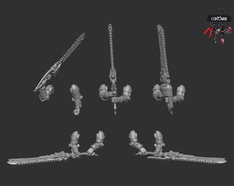 Knight Marine's Heavy Chainsword - Curved Conversion Bits (x5)