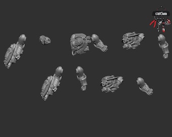 Knight Marine's Flamer Shield Conversion Bits (x5)