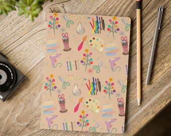 Arts & Crafts Journal for Creative Minds, Notebook for Artists, Gift for Crafters, Sketch Pad, Floral Design Journal