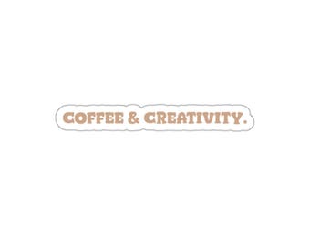 Coffee & Creativity Die-Cut Stickers for Artists, Journals, Laptops, Scrapbooking, Gifts