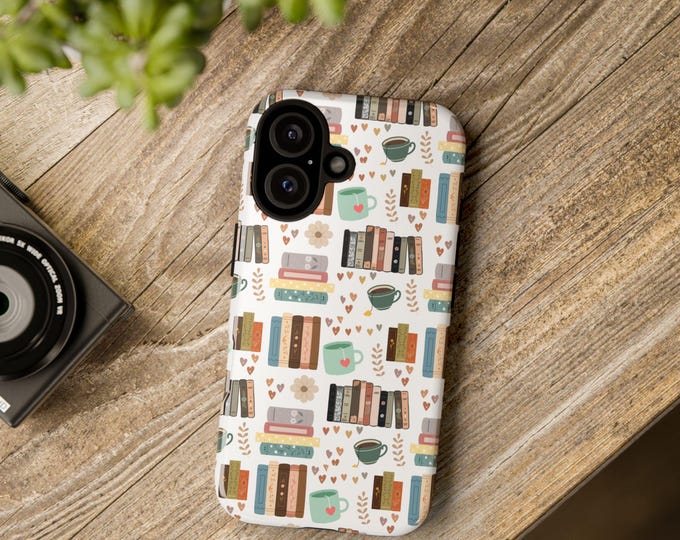 Featured listing image: Book Lovers I-Phone Case, Cute Literary Gift, Reading Appreciation, Cozy Home Decor, Personalized Tech Accessory