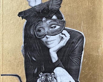 Angelina Jolie Art | Gold Alter Portrait by Matt Youth