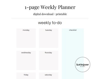 Minimalist Weekly Planner