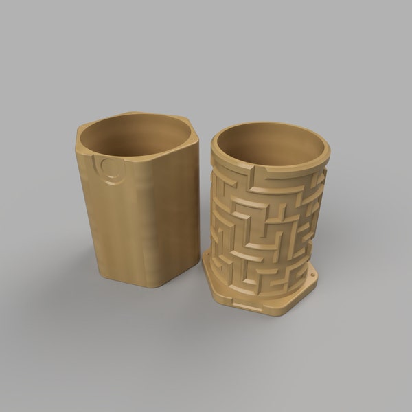 Cylinder Puzzle Box/Maze STL 3D Print Files for Digital Download