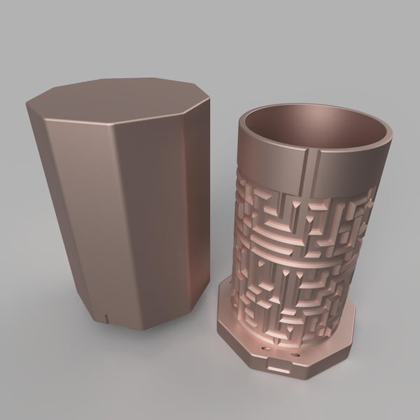 Version 2: HARD Cylinder Puzzle Box/Maze STL 3D Print Files for Digital Download