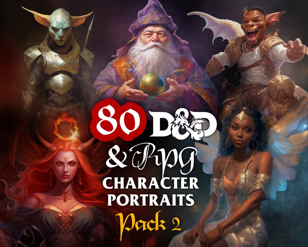 80 RPG Tokens TTRPG Character Portraits RPG Character Art - Etsy