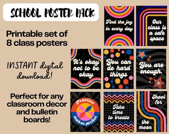 Inspirierende Klassenzimmer Poster, Positive Affirmation, Klassenzimmer Dekor, Wachstums-Mentalität, druckbare Klassenzimmer Poster, Klassenzimmer Zitate