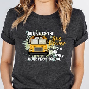 School Bus Driver Shirt, Back To School Tshirt, School Bus Graphic Tees, Shirts for Men, Bus Driver Appreciation Gifts, Gift for Him