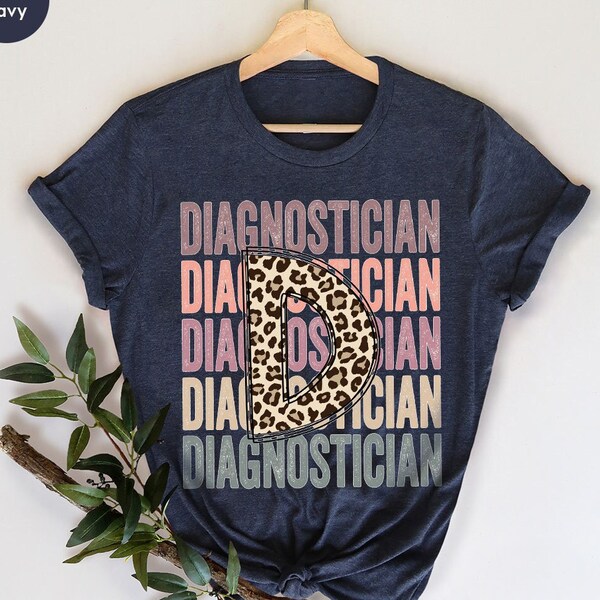 Diagnostician T-Shirt, Diagnostician Gifts, Leopard Print Shirts, Educational Diagnostician Outfit, Diagnostician Week Gifts