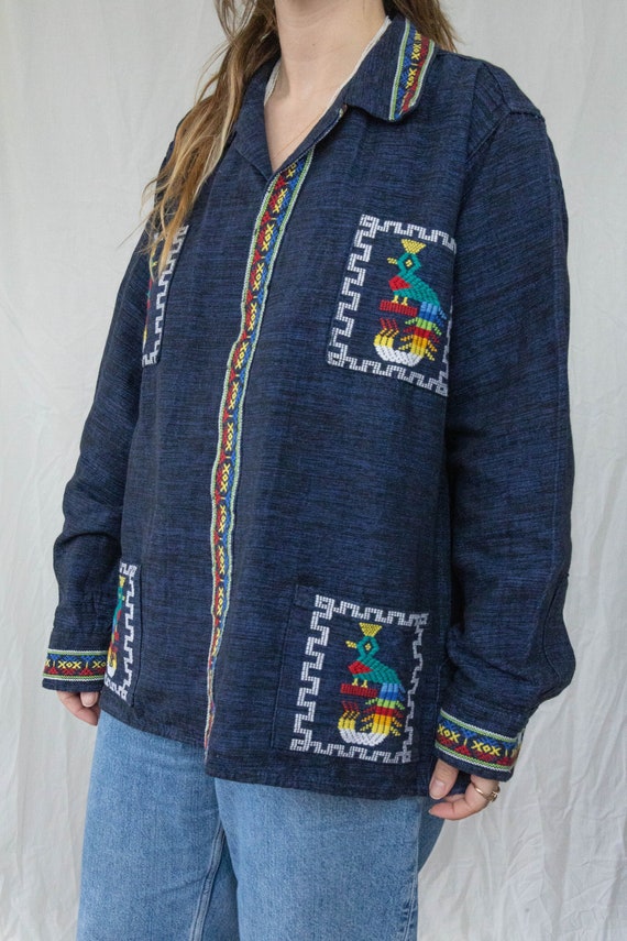 size L handmade Guatemalan woven and embroidered j