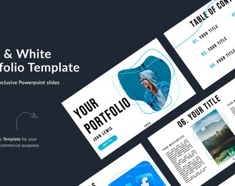 Social Medias Portfolio - Portfolio Powerpoint Presentation, Digital Art, Photography, Minimalist Projects Presentation