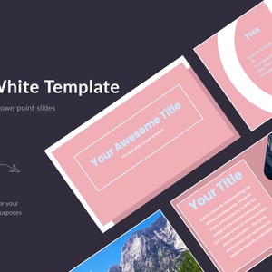 Modern Powerpoint Presentation Template - Pink & White