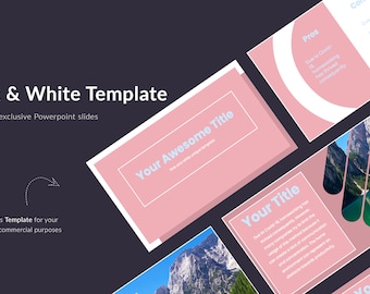 Modern Powerpoint Presentation Template - Pink & White