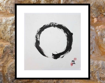 Enso circle. 48x48 cm | 19x19"