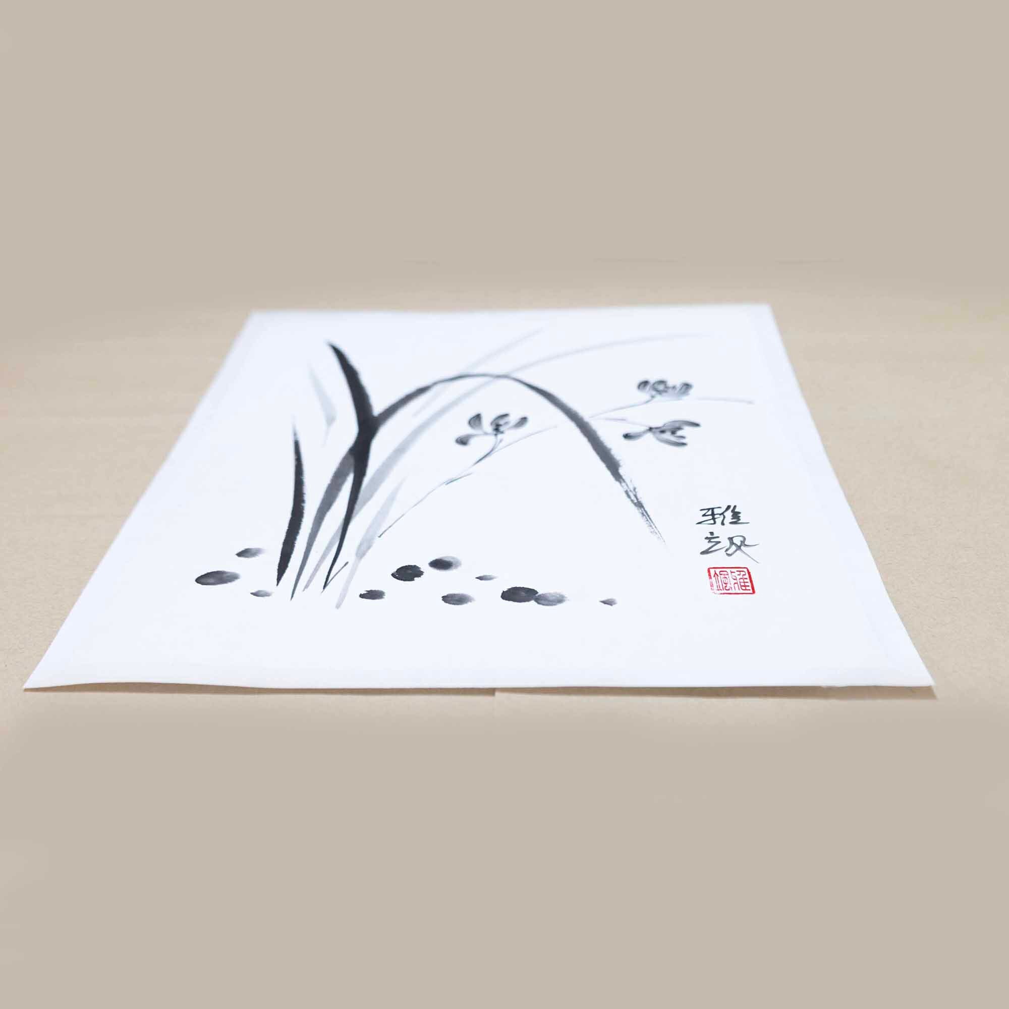 Four Gentlemen Painting Set: Chinese Sumi-e Art, Plum Bamboo