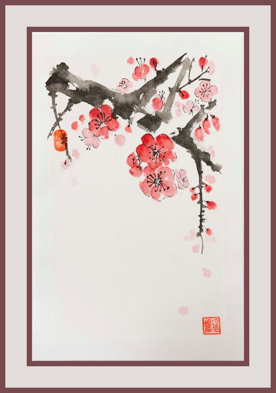Sakura Japanese Watercolor Painting Graphic by NeVinci · Creative