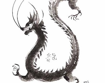 Oriental Dragon Printable Artwork.
