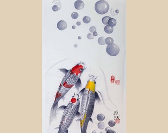 Yahoo!オークション - 8535 真作保証 佐藤玉泉 錦鯉 日本画 額装