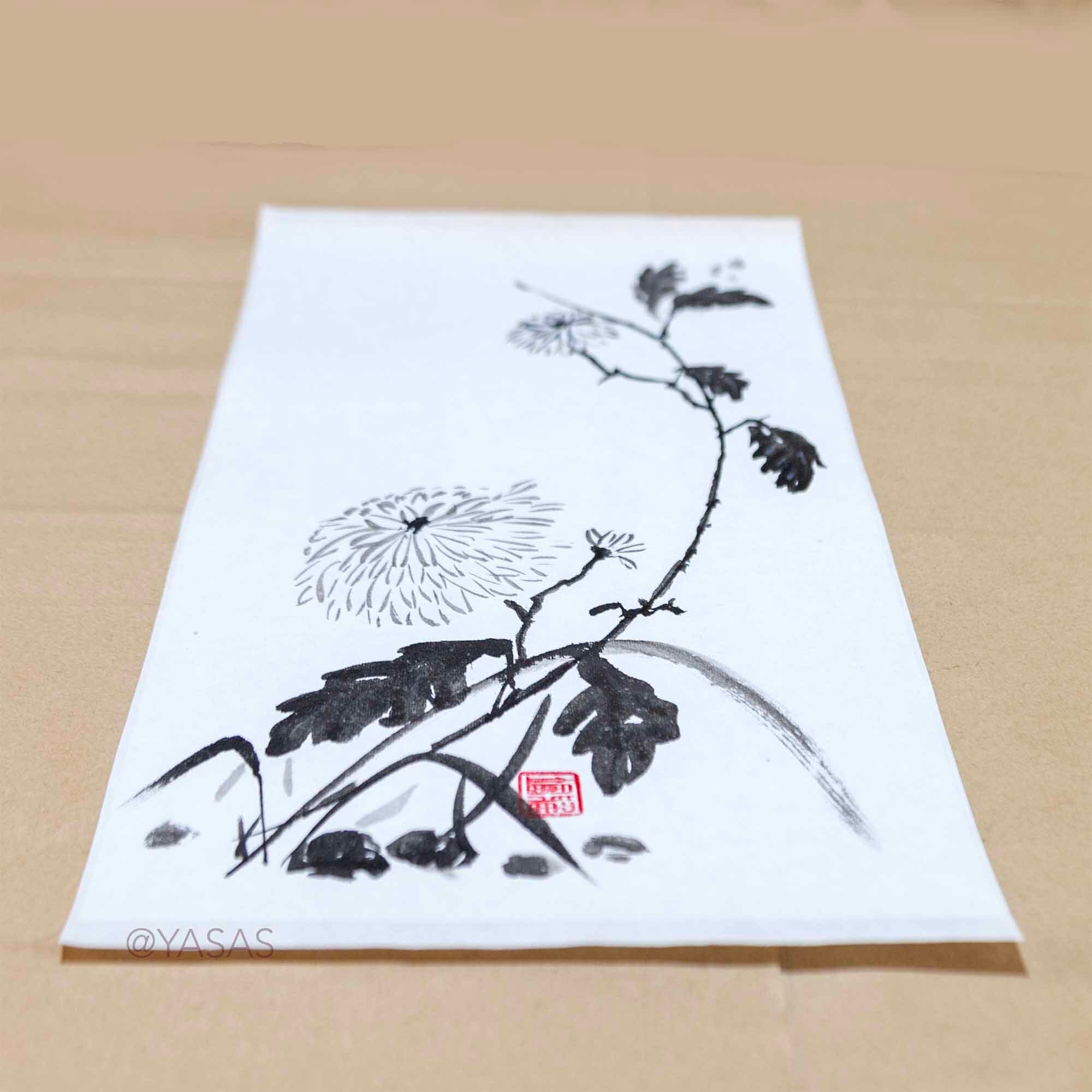 四君子画：中国水墨画 - 梅、蘭、竹、菊 - Etsy 日本