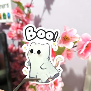 Sticker en vinyle Chat mignon