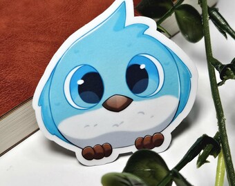 Percy Sticker - Whimsical Cozy Fantasy Journal Sticker for Bird Lovers