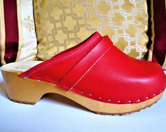 Total Red Clogs With Heel 9 K6603 ROSSO - Etsy Canada