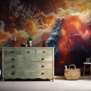Nebula Galaxy Wallpaper - Peel and Stick Wall Mural - Astronomy Abstract Outer Space BV225
