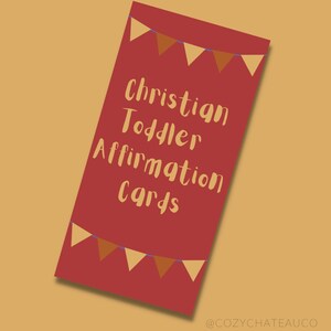 Toddler Christian Affirmation Cards, Kids Encouragement Cards, Children's Devotional Cards, Positive Affirmation, Scripture Cards for Kids
