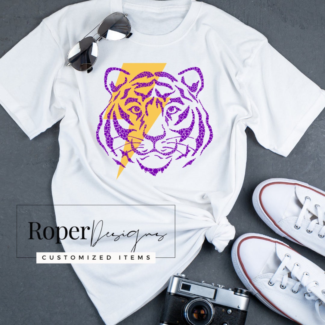 Tiger Head Png, Lsu Tiger, Tiger With Lightning Bolt, LSU