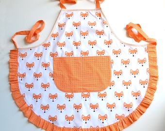 Fox, Aprons, Cooking Apron, Perfect Gift for Fox Lover, Kitchen Apron, Spring Gift Ideas, Handmade Cute Aprons for Women, Home Gift, Cute