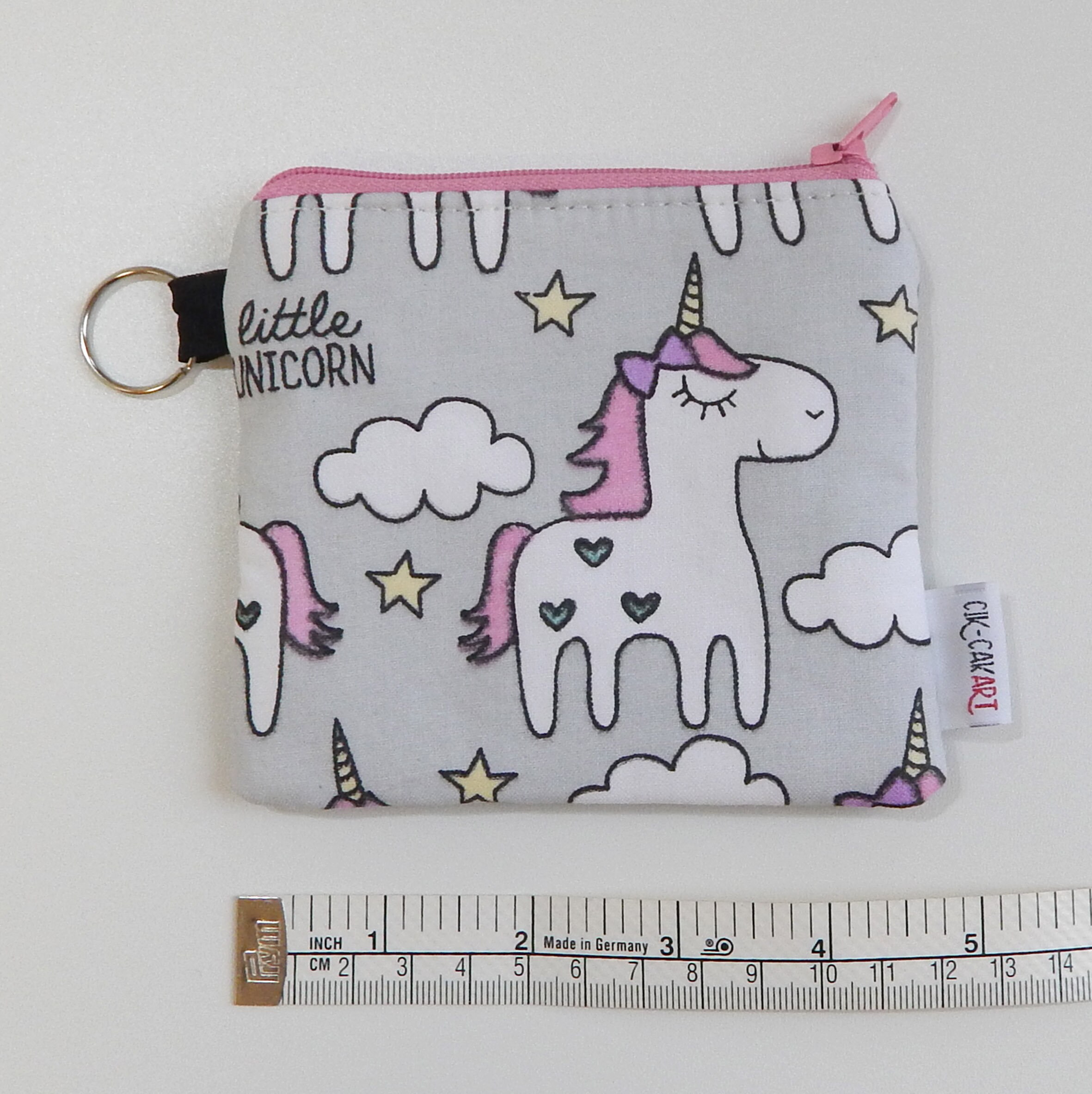 Monedero de moneda de unicornio hecho a mano diseno de nube caprichosa monedero de moneda hecho a mano con motivo de nube adorable bolso de unicornio billetera con patron de nube